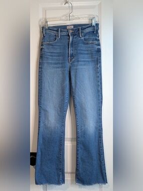 Mother The Hustler High-Rise Flare Ankle Fray Raw Hem Women’s Jeans Sz 26